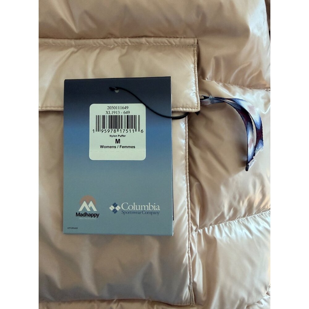 Madhhappy × Columbia Mauve Vapor Down Puffer Jacket 800 Fill M Convertible NWT - Picture 7 of 15